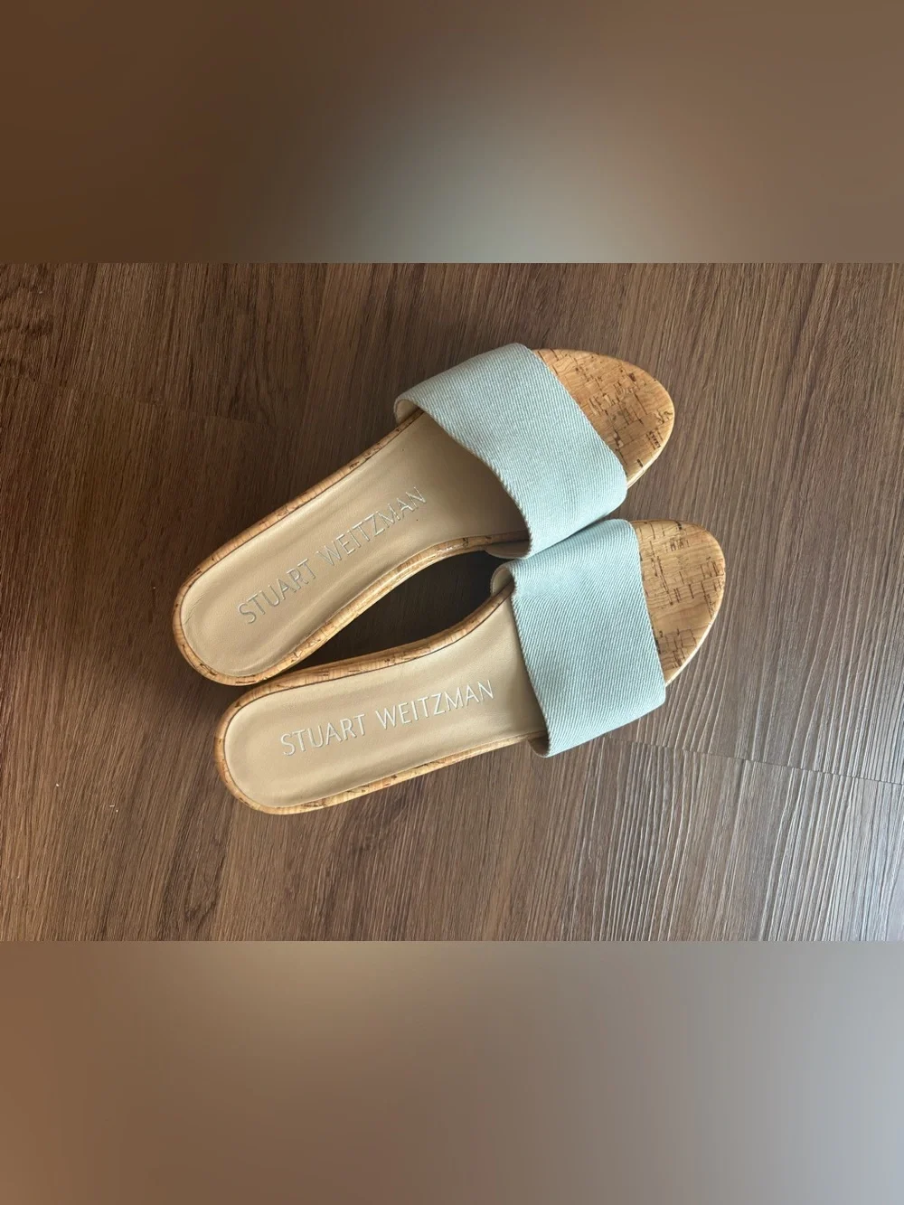 Stuart Weitzman Denim Wedge Sandal